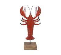 Gisela Graham Wooden Lobster Nautical Ornament, Decorative Stand