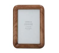 Gisela Graham Wooden Photo Frame, Rolled Edge, Rectangle, 4" x 6", Tabletop Display