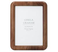 Gisela Graham Wooden Photo Frame, Rolled Edge, Rectangle, 5" x 7", Tabletop Display