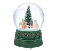 Gisela Graham Woodland Animals Large Musical Snow Globe Decoration