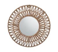 Gisela Graham Woven Raffia Round Wall Mirror - Medium