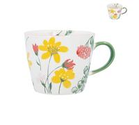 Gisela Graham Yellow Buttercup Flower Stoneware Mug 300ml