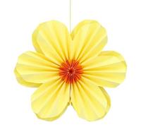 Gisela Graham Yellow Six Petal Paper Flower Decoration - Large