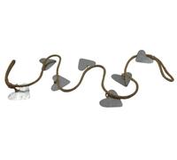GISELA ROPE GARLAND W GALVANISED HEARTS (10115718)