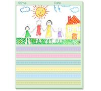 gisgfim 1 Pack Write Beginner Paper 100 Sheets Kindergarten Writing Paper for Kids Story Bulk Primary Notebook Back to School with Picture Space and Lines 8.5" x 11" for Handwriting Practice Creating