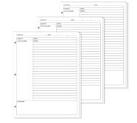 gisgfim 100 Sheets Cornell Notes Loose Leaf Paper Notebook Taking System Filler Paper 8.5×11 Inch 3 Hole Punch Cornell-Style Notes Pages Note Taking Supplies for School Office Business Home 80gsm