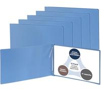 gisgfim 12 Pcs 11'' x 17'' Pressboard Report Cover 3" Capacity Metal Prong Paper Fastener with Compressor Presentation Binder Folder to Neatly Bind Reports Proposals Transcripts Document (Light Blue)