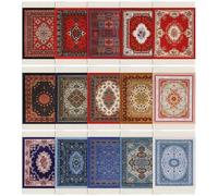 gisgfim 15 Pcs Rug Coasters Persian Style Mini Carpet Rug Mouse Pad Vintage Oriental Table Drink Holders Mouse Pad Floral Pattern Fabric Carpet Drink Mats for Coffee Desk Computer Mug Kitchen Bar