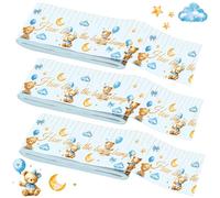gisgfim 150ft Baby Shower Games Belly Measuring Tape for Baby Shower Gender Reveal Tummy Measure Baby Bump Tape Supplies Measure Tape Game Party Favors for How Big Is Mommys Belly Game(Brown Bear)
