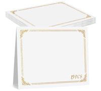 gisgfim 15Pcs Certificate Holders Diploma Covers Single Sided Gold Foil Border Award Certificate Covers for Letter Size 8.5x11 Certificates Cardstock Document Papers Storage Organizer (White)