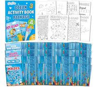 gisgfim 192 PCS Ocean Mini Activity Books for Kids under the sea party favors Bulk Age 4-12 Include Mini Coloring Book Maze Dot to Dot Word Search Word Scramble Goodie Bag Stuffer Classroom Activities
