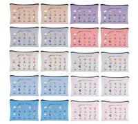 gisgfim 20 Pcs Christian Makeup Bags Bulk for Women God Says You Are Cosmetic Bag Set with Zipper 20 Colors Floral Bible Verse Canvas Pouches Bible Pencil Pouch Bulk Christian Gifts for Women