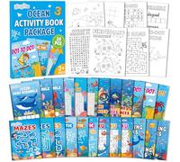 gisgfim 24 PCS Ocean Mini Activity Books for Kids under the sea party favors Bulk Age 4-12 Include Mini Coloring Book Maze Dot to Dot Word Search Word Scramble Goodie Bags Stuffer Classroom Activities