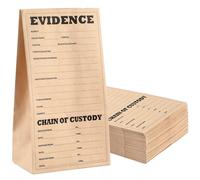 gisgfim 25Pcs Crime Scene Paper Evidence Bags 9.45 x 5 x 3 Inch Halloween Mystery Bag Evidence Bag for Receipts Murder Mystery Party Decorations Crime Scene Tape Investigation Kit Detective Favors