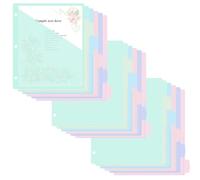 gisgfim 3 Sets 6 Tab Dividers for 3 Ring Binders Letter Size Dividers Index with One Pocket Durable Plastic Divider with Tabs for Notebook Accessories & Business School Office Use, Pastel Colors