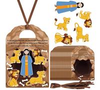 gisgfim 30 Pieces Daniel and the Lion Den Sunday School VBS Religious Crafts DIY Christian Bible Stories Craft Kits for Easter Party School Home Office