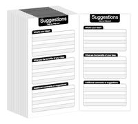 gisgfim 300 Sheets Suggestion Cards Comment Cards Complaint Cards 3.5 x 6.7 In Suggestion Slips for Suggestion Box with Lock Suggestion Form Continuous Improvement Card for Customer Feedback Comment