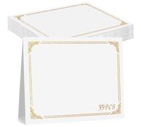 gisgfim 35Pcs Certificate Holders Diploma Covers Single Sided Gold Foil Border Award Certificate Covers for Letter Size 8.5x11 Certificates Cardstock Document Papers Storage Organizer (White)