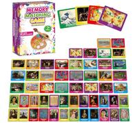 gisgfim 50 Pairs Famous Paintings Concentration Memory Matching Game for Adults Learning - Educational Artworks Theme