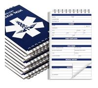 gisgfim 9Pcs EMT First Responders Vital Statistics Notepad EMS Field Notebook EMS Notepad EMT Paramedic Gear 6x3.75Inch Medical Notebook EMS/EMT Gifts for Vital Signs Patient Information 70Sheet/Pad