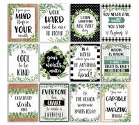 gisgfim Classroom Educational Poster Eucalyptus Motivational Bulletin Board Poster Greenery Positive Quotes Classroom Decorations Middle High Elementary School Growth Mindset Wall Supplies 14 x 11In