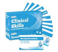 gisgfim Clinical Skills Flash Cards Medical Nursing School Essentials Review Exam Flash Cards Double-Sided Professional Study Tool School Supplies & Gifts for Medical Students Test Prep