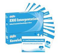 gisgfim EKG Interpretation Flash Cards Medical Nursing School Essentials Review Exam Flash Cards Double-Sided Professional Study Tool School Supplies & Gifts for Medical Students Test Prep