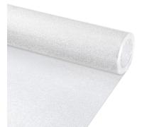 gisgfim Glitter Bulletin Board Roll Sparkle Bulletin Board Background Glitter Poster Paper Gift Wrapping DIY Art Crafts Non Fading Wallpaper for Home Office Classroom Decoration 16" x20ft, White