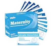 gisgfim Maternity Flash Cards Medical Nursing School Essentials Review Exam Flash Cards Double-Sided Professional Study Tool School Supplies & Gifts for Medical Students Test Prep