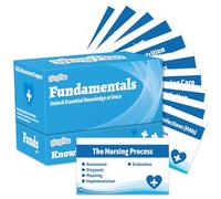gisgfim Nursing Fundamentals Flash Cards Medical Nursing School Essentials Review Exam Flash Cards Double-Sided Professional Study Tool School Supplies & Gifts for Medical Students Test Prep