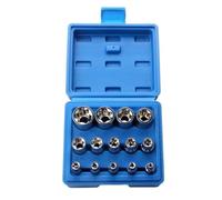 Gishbjka 14PCS Female E Star Torx Socket Set E4-E24 E-Torx External Hex Socket Insert Nut