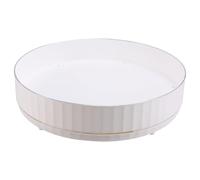 Gishbjka 360° Rotating Spice Organizer Single Layer Spice Tray Round Rotating Spice Rack A