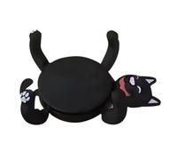 Gishbjka 3D Printed Lazy Cat Coasters Novelty Cat-Shaped Coasters Tabletop Protection and Home Decor Black