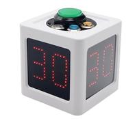 Gishbjka Cube Timer 1.4in 4 Sided for Chess and Card Competition Countdown Timer Digital Shot Countdown Stopwatch WHITE