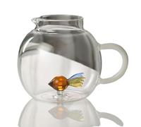 Gishbjka Cute Pot-Bellied Cold Kettle Cool Kettle Household High Borosilicate Glass Three-Dimensional Animal Farm Kettle 1600ml A-1600ml