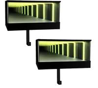 Gishbjka Garage Keychain Hanger, Race Car Key Holder Wall Mount with LED, Keypit Garage Key Holder Car Keys Display(2pcs)