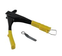 Gishbjka Heavy Duty Riveter Riveting Machine 4 Rivet Machine Nozzles Hand Tools 1 Wrench Rivet Nut Tool Yellow