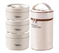 Gishbjka Insulated Lunch Box Set with 3 Stackable Compartments for Food Portability