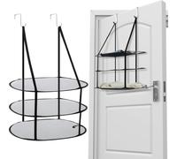 Gishbjka Large Lay Laundry Hanging Dryer 2 Pcs 3 Tier Sweater Drying Rack Flat over the Door Folding Drying Rack for Apartment A