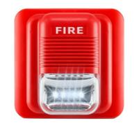 Gishbjka Loud Outdoor 24V Siren: High-Decibel Wired Sound and Light Alarm for Fire Safety Emergencies