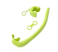 Gishbjka Soft Silicone Diving Snorkel, Portable and Foldable Design, Easy to Breathe, Suitable for Free Diving and Swimming,A