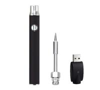 Gishbjka Soldering Iron Pen 3-Gear Voltage 510 Thread Soldering Iron Kit USB Rechargeable 350mAh with Soldering Iron Tip Black