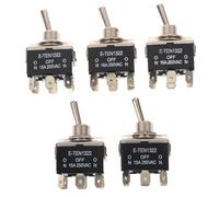 Gishbjka SPST Rocker Switch 5Pcs Heavy Duty Car Boat 15A 250V 6 Pin 3 Position On/OFF Toggle Switches