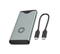 Gishbjka Turbo Fan SSD Hard Disk Enclosure 40Gbps Speed, M. 2 NVME Dual Protocol, USB 4.0 Interface& Strong Heat Dissipation Drive