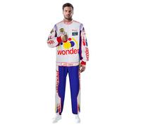 gishkeyay Ricky Bobby Costume Talladega Nights Costume Jacket for Adults and Children, White, Large