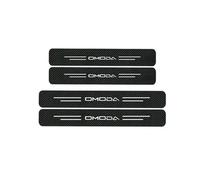 Gisltv 4 Pcs Car Door Sill Kick Plate Protector, for Chery OMODA C5 S5 S5GT E5 Non Slip Carbon Fiber Anti Scratch Threshold Plates Accessories