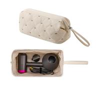 GISMTR Hair Tools Travel Bag for Hair Dryer Shark Flexstyle Dyson Airwrap Waterproof Dustproof Travel Organizer for Revlon Hairdryer Styler, Off-white, Cute