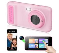Gisotu AI Everything Recognition Kids Camera for 4-12 Years Old Girls Boys, Supports 2.4GHz Wi-Fi,4" LCD Touch Screen,Dual Lens Selfie Digital Camera,Gift Ideas for Birthday Christmas Festival