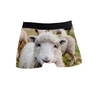GISPOG Stretch Boxer Trunk Bulge Pouch Mens Briefs Sheep Animal