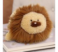Gisqis Lion Plush Brown Puppets Curl Kawaii Animals Plush Cushion Lion Cuddles Valentine's Day Plush Birthday Gift for Girl 45 cm